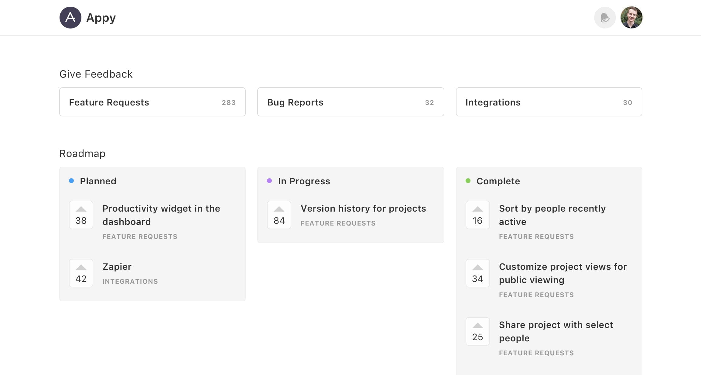 Canny is a Trello alternative